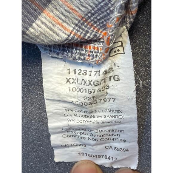 Wrangler 20X Competition Pearl Snap Long Sleeve Mens 2XL Western Gray/Orange - Picture 7 of 9